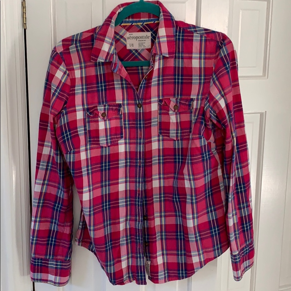 Aeropostale plaid ling sleeve shirt